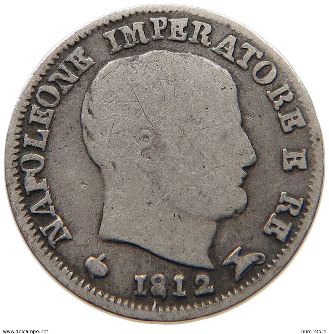 ITALY STATES NAPOLEON I. 5 SOLDI 1812 M Napoleon I. (1804-1814, 1815) #t107 0497 - Napoleonische