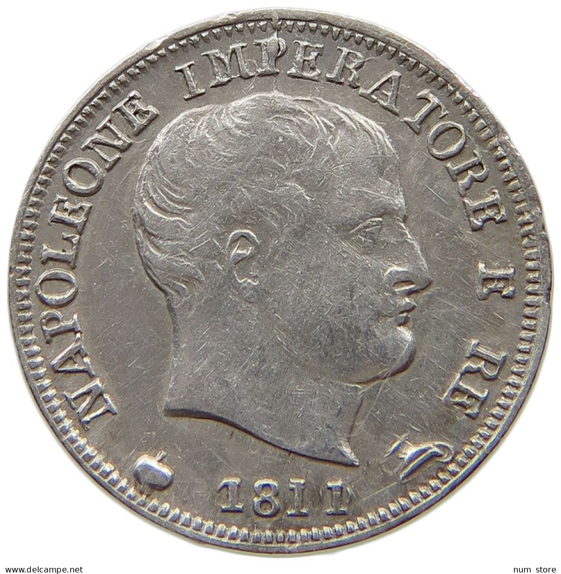 ITALY STATES NAPOLEON I. 5 SOLDI 1811/0 M OVER V Napoleon I. (1804-1814, 1815) #t144 0363 - Napoleonic