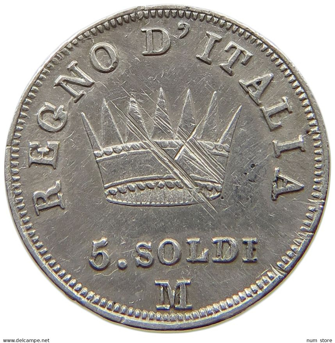 ITALY STATES NAPOLEON I. 5 SOLDI 1811/0 M OVER V Napoleon I. (1804-1814, 1815) #t144 0363 - Napoleonic