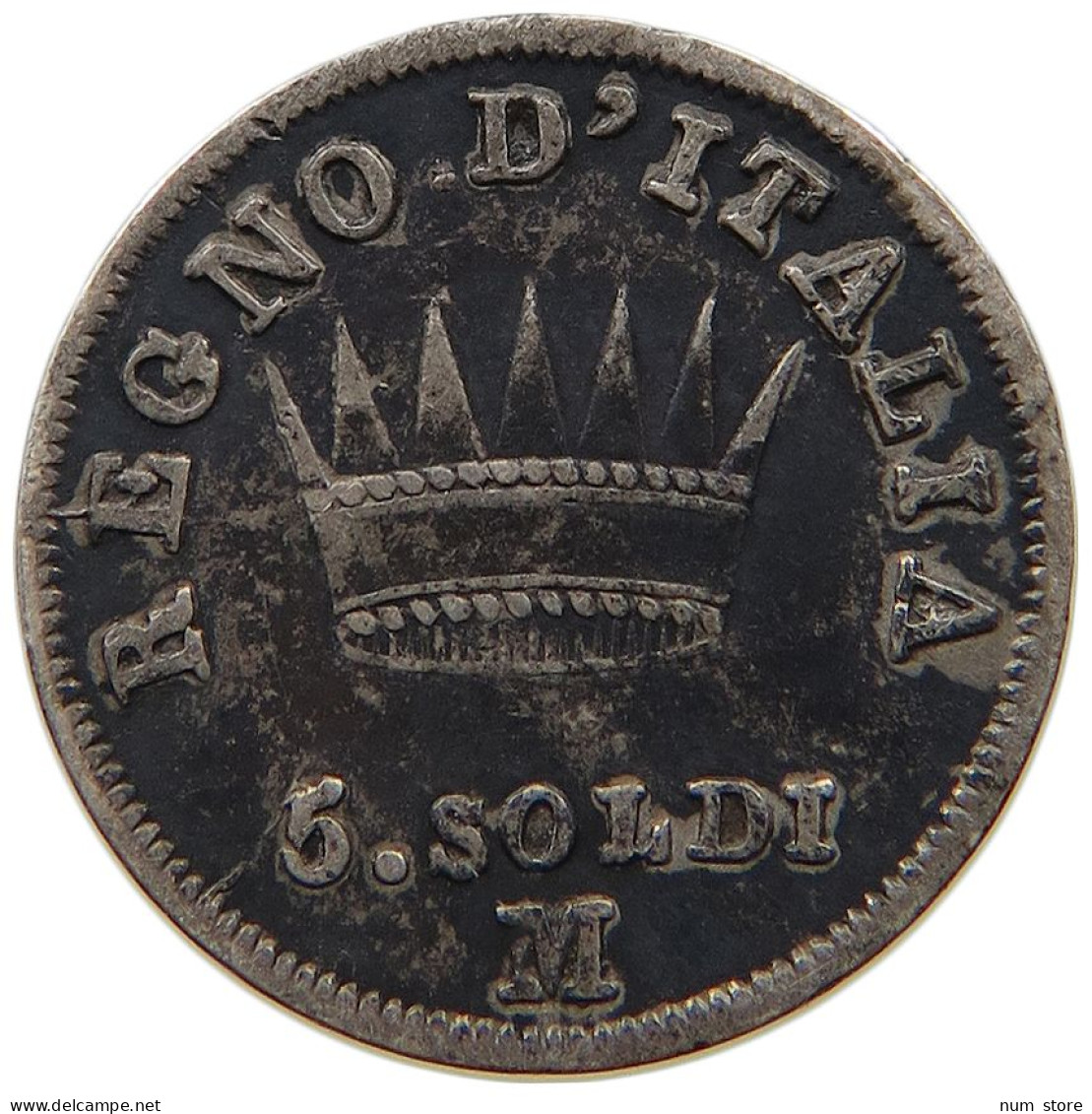 ITALY STATES NAPOLEON I. 5 SOLDI 1810 M Napoleon I. (1804-1814, 1815) #t092 0535 - Napoleonische