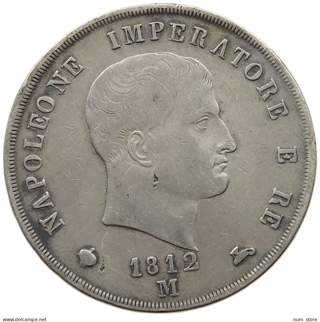 ITALY STATES NAPOLEON I. 5 LIRE 1812 M Napoleon I. (1804-1814, 1815) #t143 0217 - Napoleonic