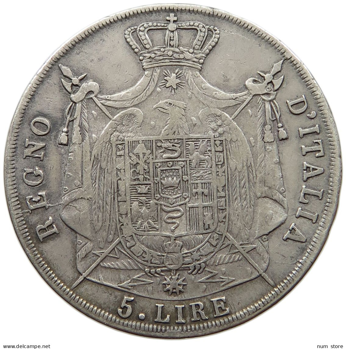 ITALY STATES NAPOLEON I. 5 LIRE 1812 M Napoleon I. (1804-1814, 1815) #t143 0217 - Napoleoniche