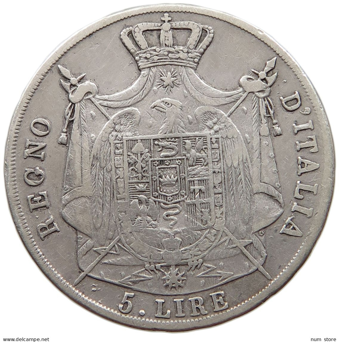 ITALY STATES NAPOLEON I. 5 LIRE 1810 M Napoleon I. (1804-1814, 1815) #t143 0219 - Napoleoniche