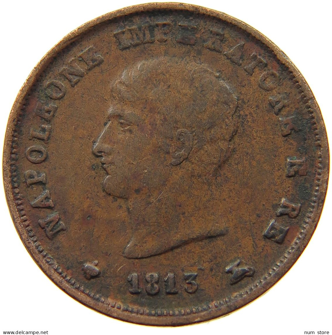 ITALY STATES NAPOLEON I. 3 CENTESIMI 1813 M Napoleon I. (1804-1814, 1815) #s036 0569 - Napoleoniche