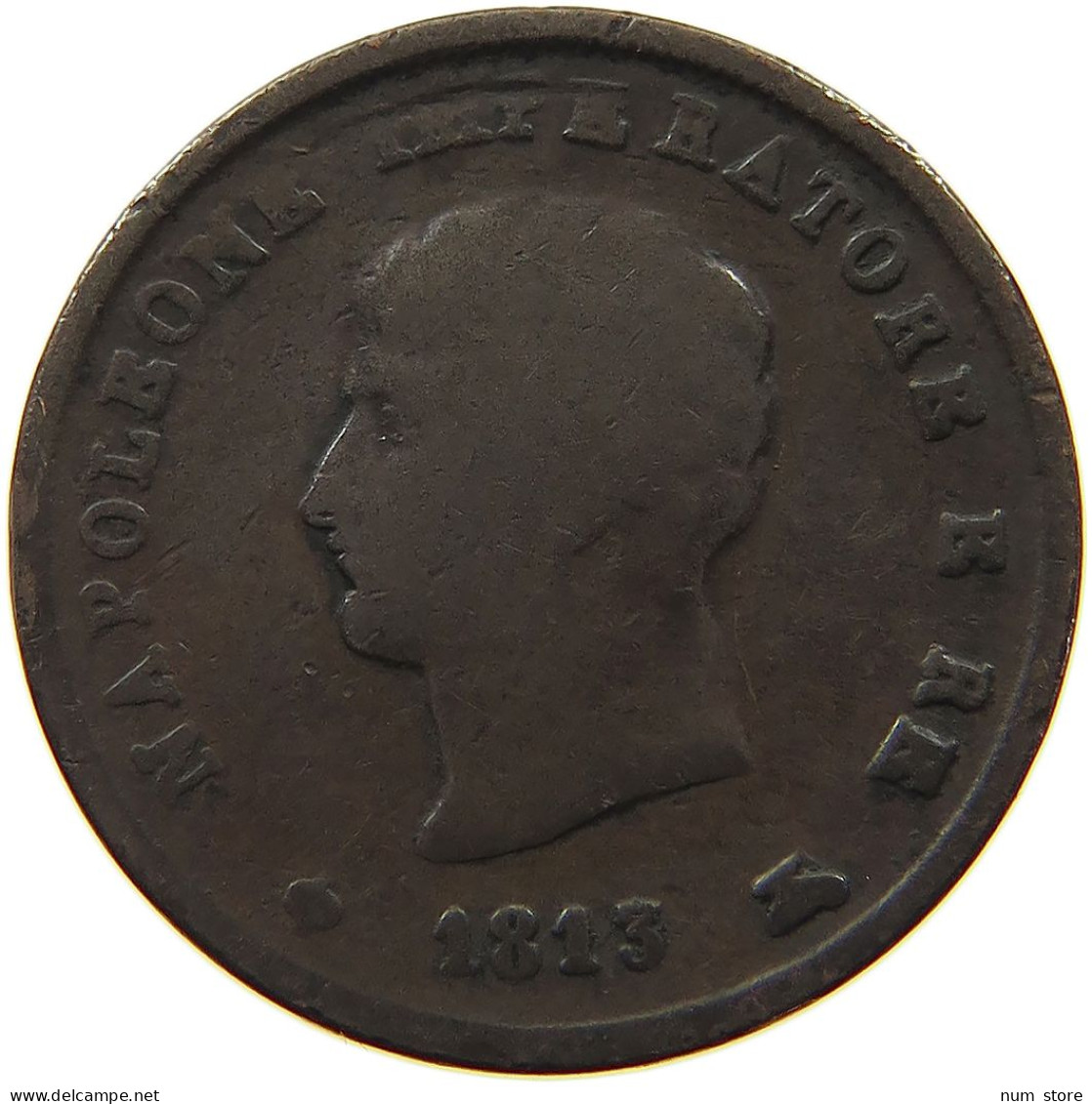 ITALY STATES NAPOLEON I. 3 CENTESIMI 1813 M Napoleon I. (1804-1814, 1815) #s050 0459 - Napoleoniche