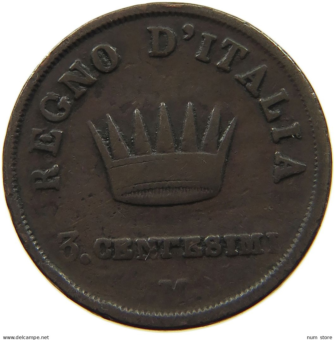 ITALY STATES NAPOLEON I. 3 CENTESIMI 1813 M Napoleon I. (1804-1814, 1815) #s050 0459 - Napoléonniennes