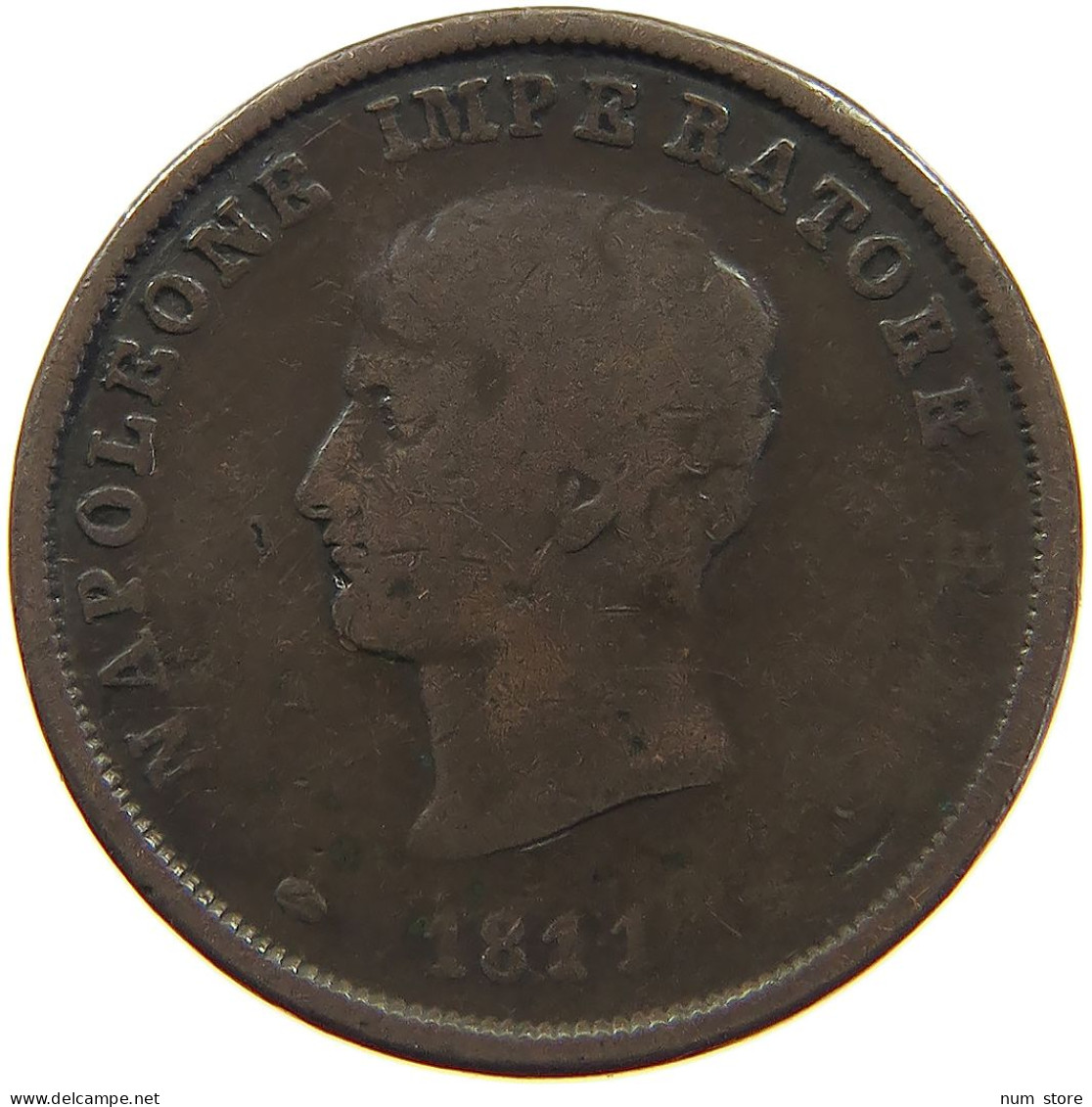 ITALY STATES NAPOLEON I. 3 CENTESIMI 1811 M Napoleon I. (1804-1814, 1815) #s078 0361 - Napoléonniennes