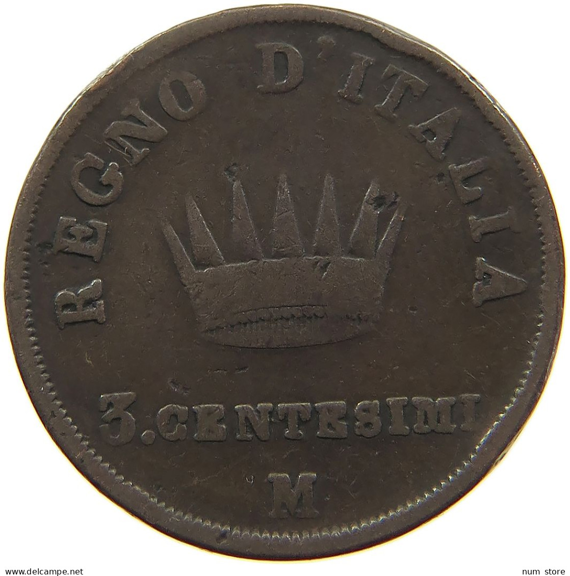 ITALY STATES NAPOLEON I. 3 CENTESIMI 1811 M Napoleon I. (1804-1814, 1815) #s078 0361 - Napoleonic