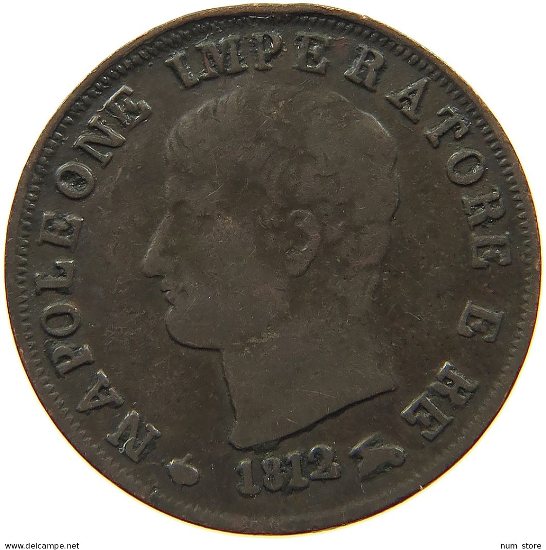 ITALY STATES NAPOLEON I. 3 CENTESIMI 1812 M Napoleon I. (1804-1814, 1815) #t146 0341 - Napoleonic