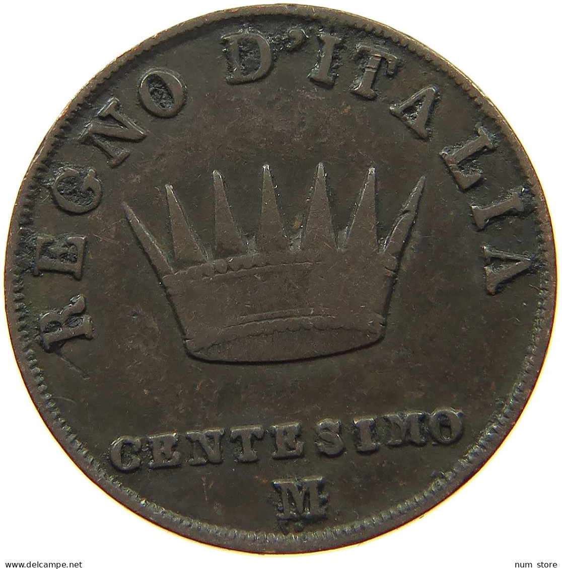 ITALY STATES NAPOLEON I. 3 CENTESIMI 1812 M Napoleon I. (1804-1814, 1815) #t146 0341 - Napoléonniennes
