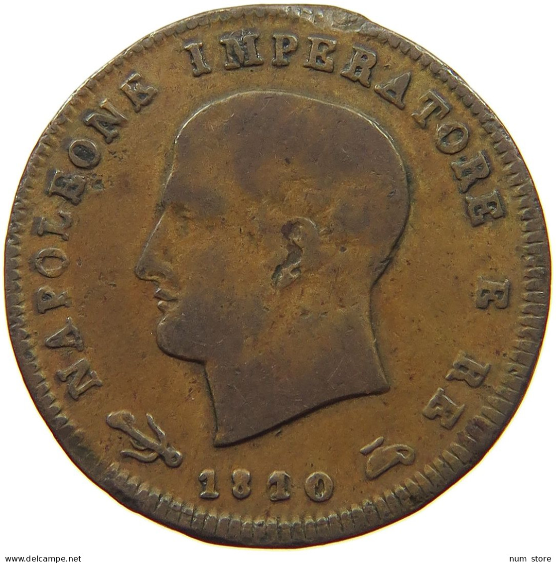 ITALY STATES NAPOLEON I. 3 CENTESIMI 1810/00 V Napoleon I. (1804-1814, 1815) #t144 0855 - Napoleoniche