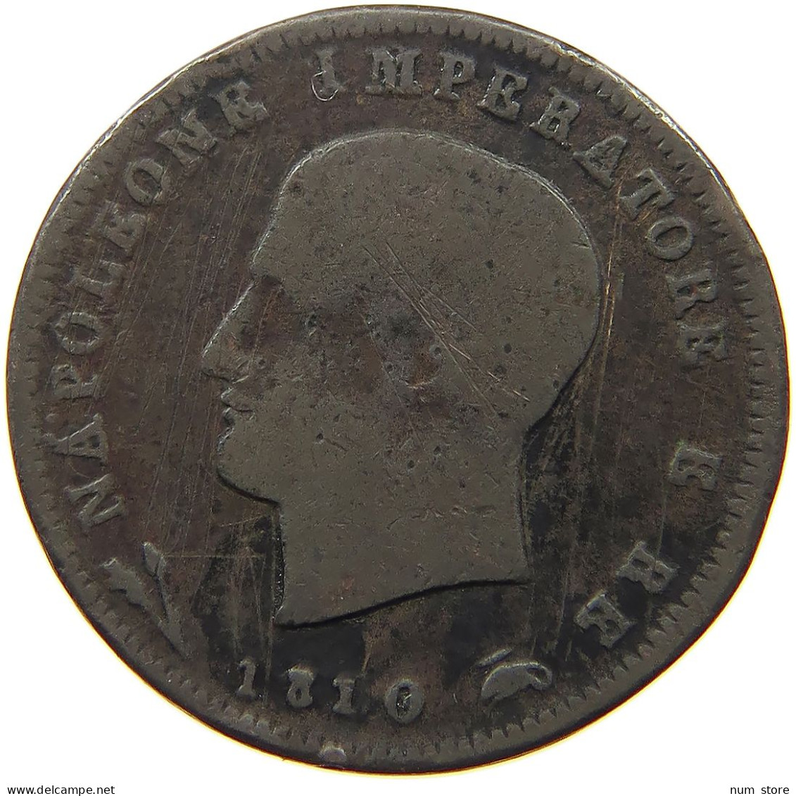 ITALY STATES NAPOLEON I. 3 CENTESIMI 1810 B Napoleon I. (1804-1814, 1815) #s077 0665 - Napoleonic