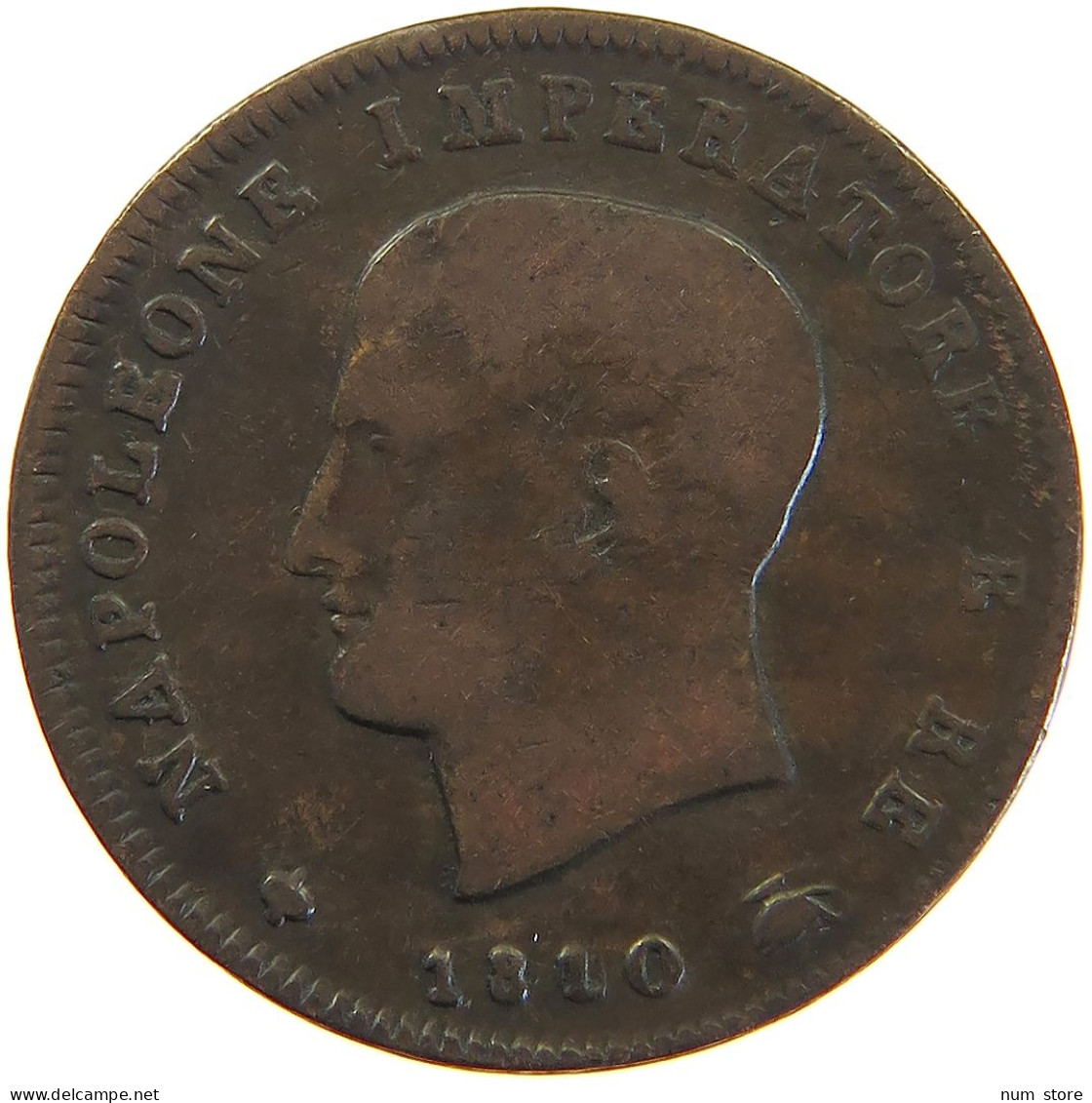 ITALY STATES NAPOLEON I. 3 CENTESIMI 1810 M Napoleon I. (1804-1814, 1815) #t016 0437 - Napoléonniennes