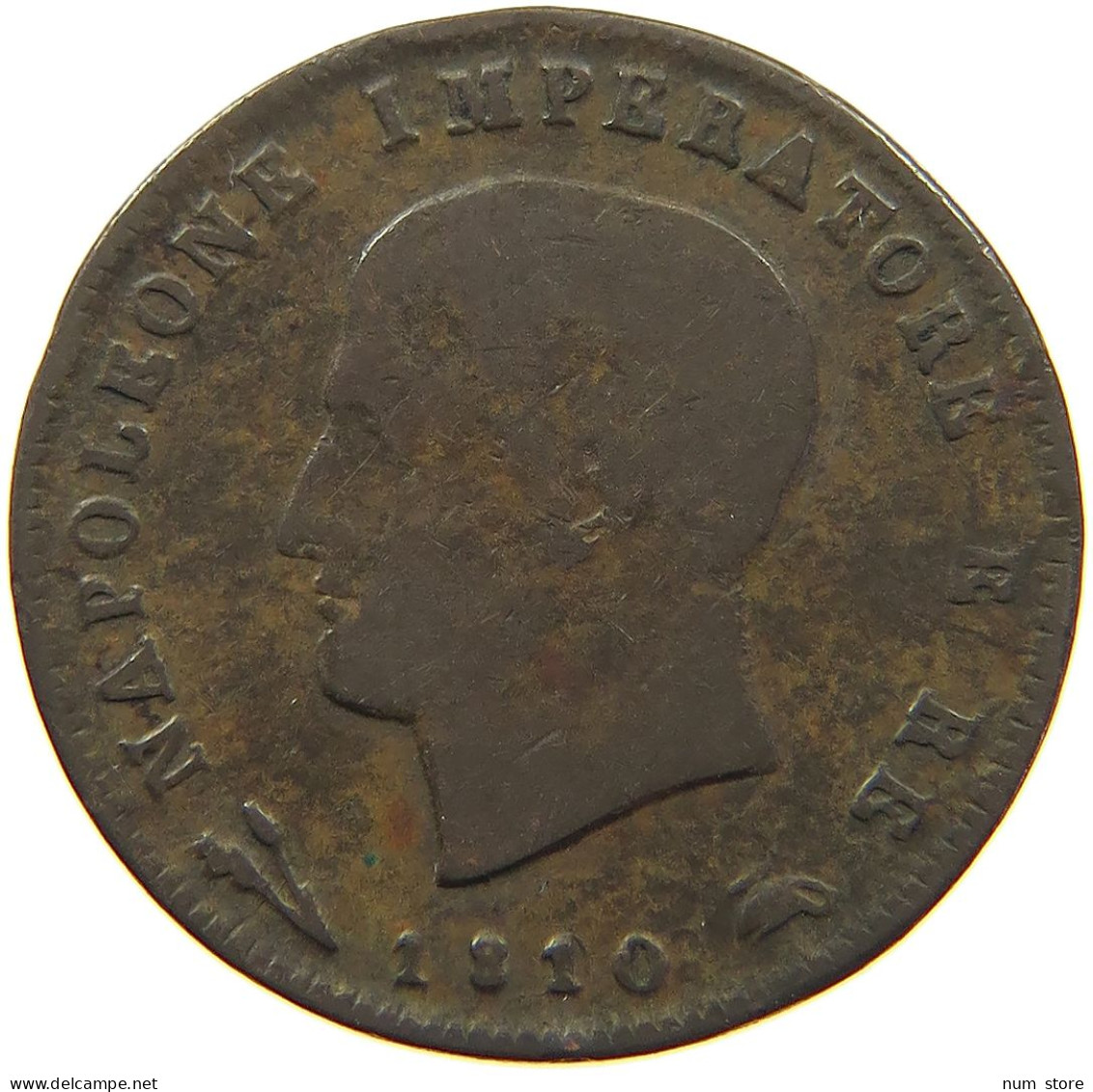 ITALY STATES NAPOLEON I. 3 CENTESIMI 1810 B Napoleon I. (1804-1814, 1815) #s019 0301 - Napoleontisch