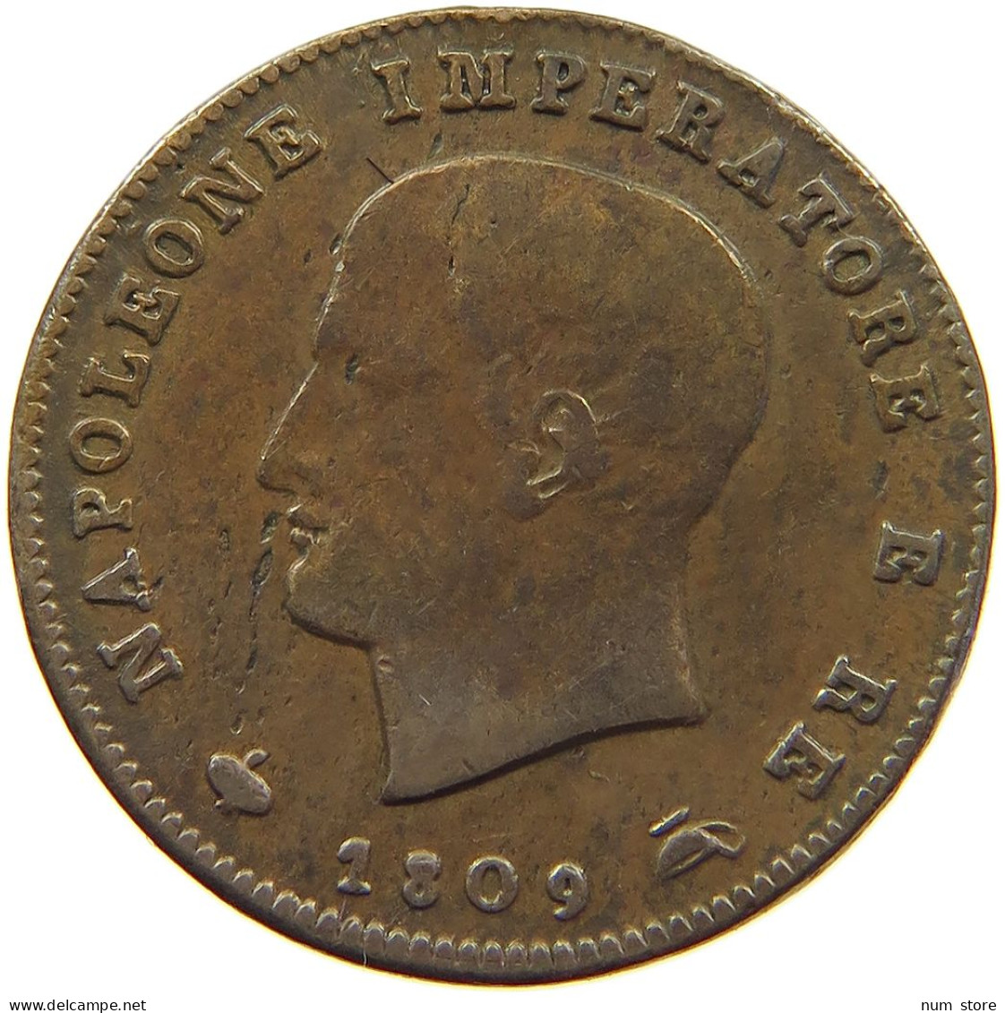 ITALY STATES NAPOLEON I. 3 CENTESIMI 1809 M Napoleon I. (1804-1814, 1815) #t142 0269 - Napoleonische