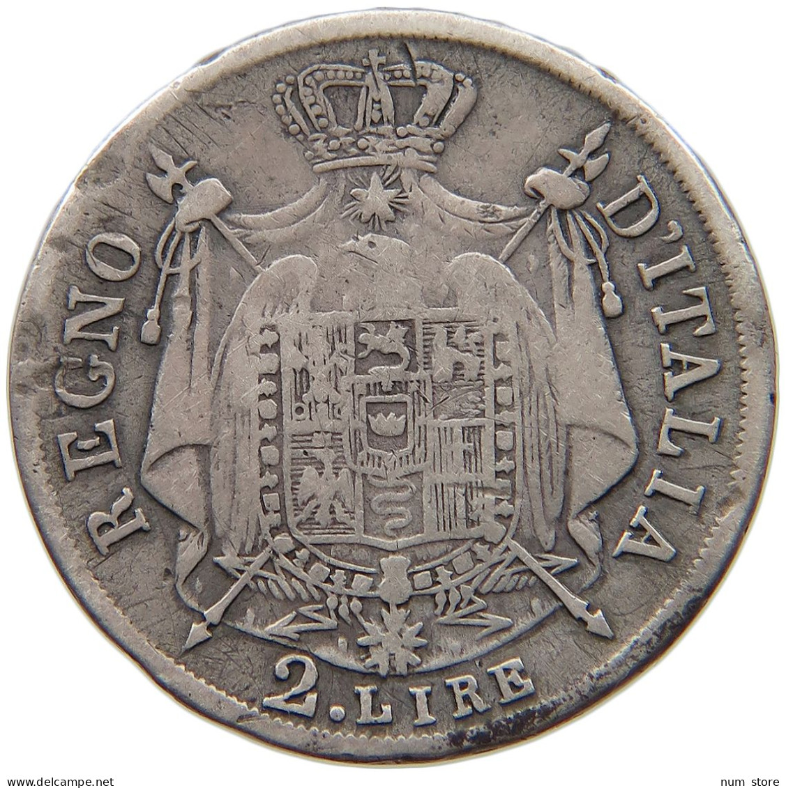 ITALY STATES NAPOLEON I. 2 LIRE 1812 B Napoleon I. (1804-1814, 1815) #t097 0351 - Napoleoniche