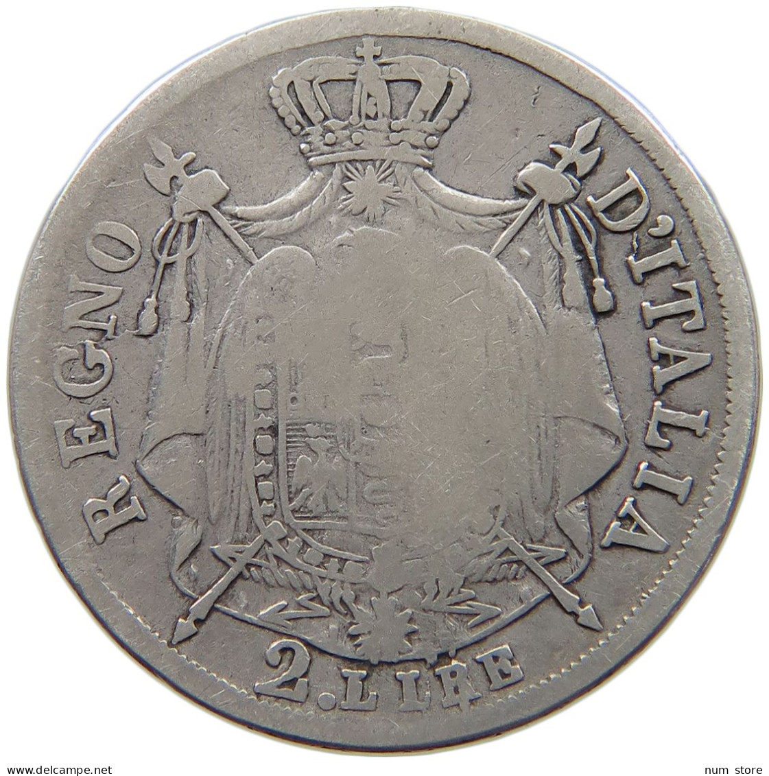 ITALY STATES NAPOLEON I. 2 LIRE 1812 B Napoleon I. (1804-1814, 1815) #t005 0201 - Napoleonic