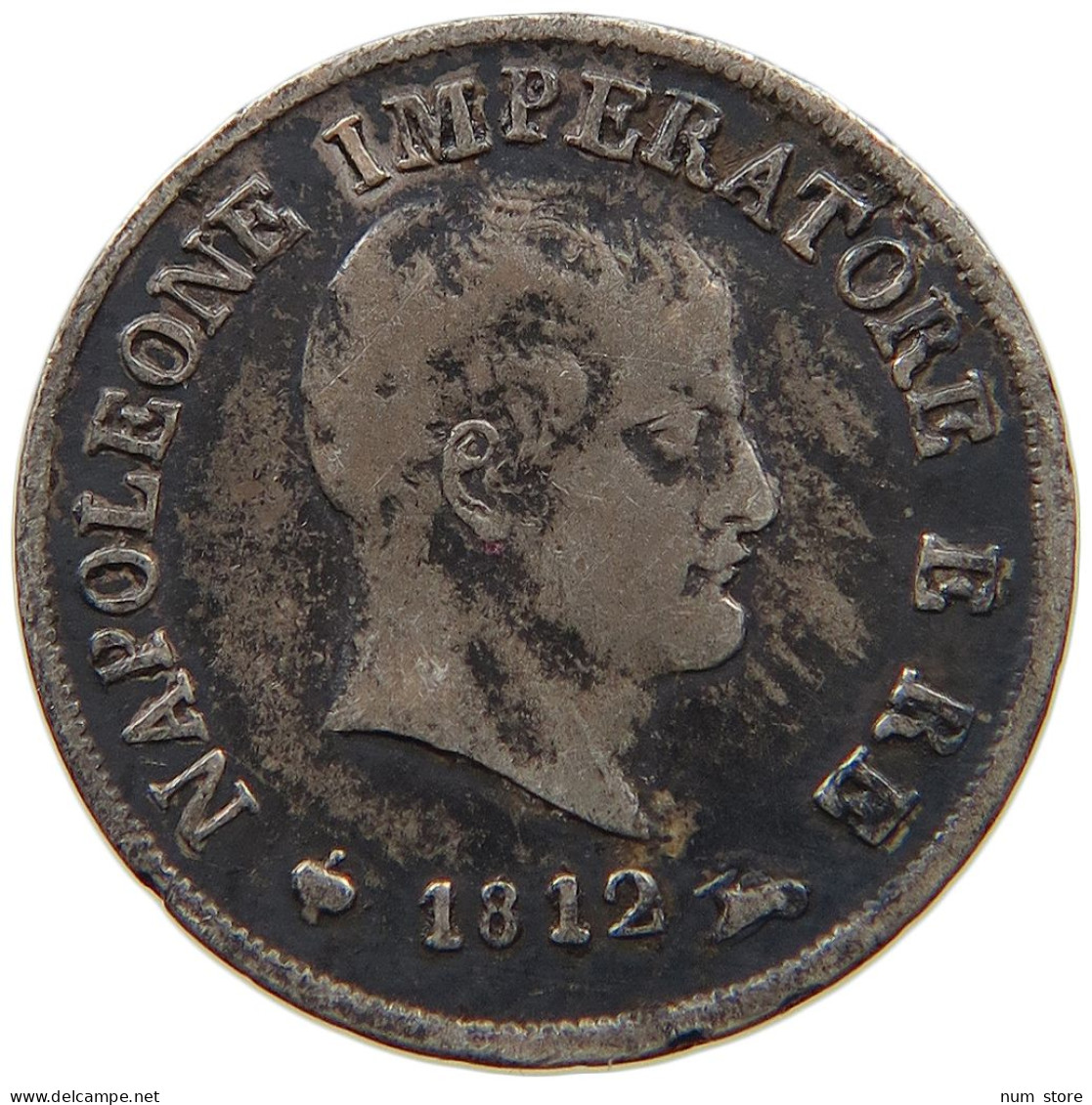 ITALY STATES NAPOLEON I. 10 SOLDI 1812 M Napoleon I. (1804-1814, 1815) #t092 0481 - Napoleonische