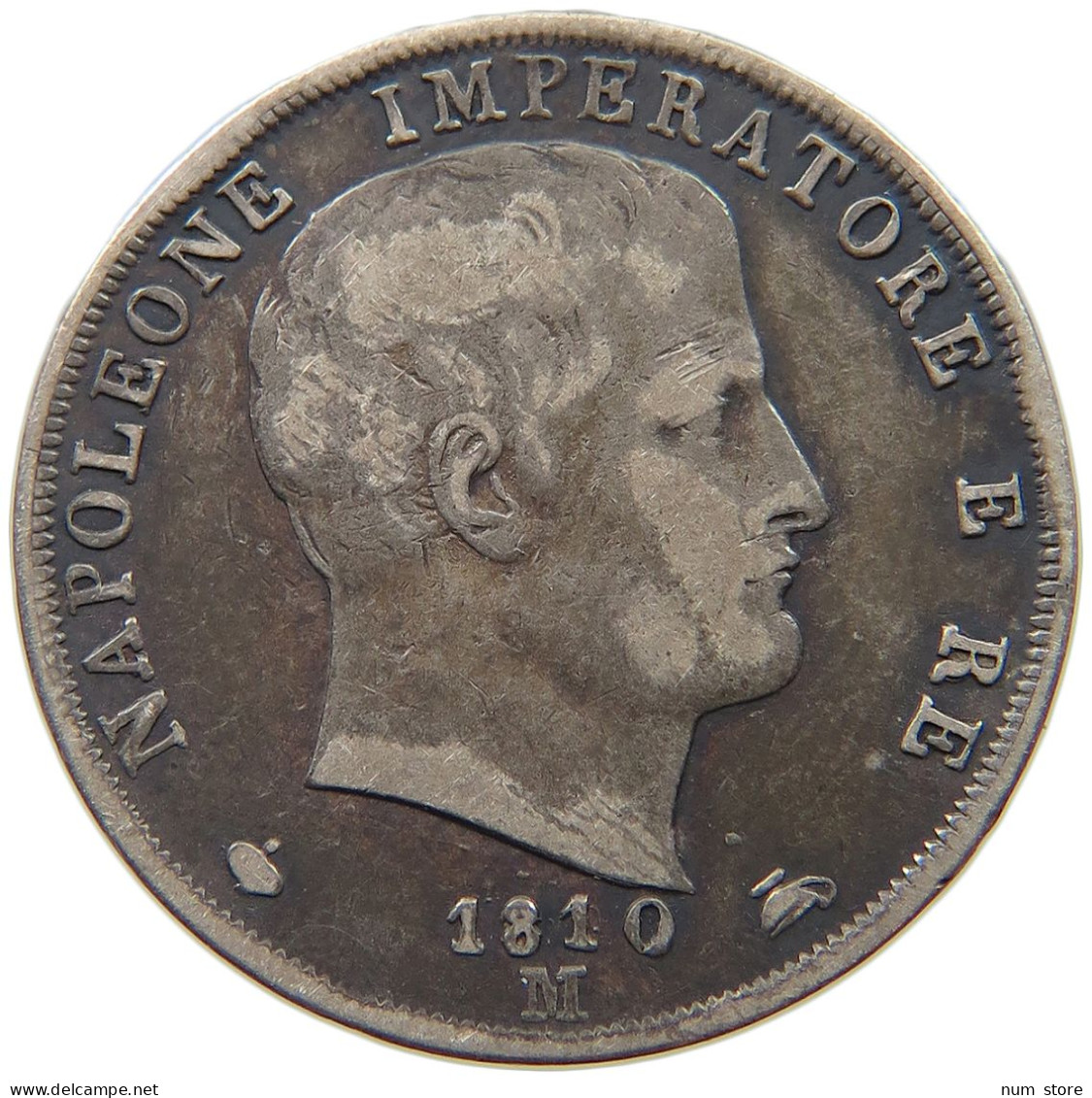 ITALY STATES NAPOLEON I. 2 LIRE 1810 M Napoleon I. (1804-1814, 1815) #t108 0161 - Napoléonniennes