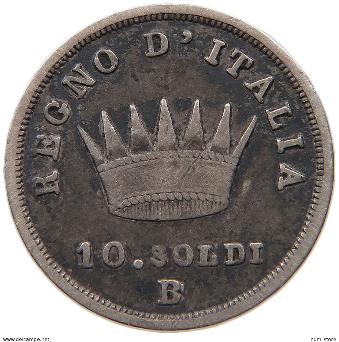 ITALY STATES NAPOLEON I. 10 SOLDI 1813 B Napoleon I. (1804-1814, 1815) #t097 0361 - Napoleoniche