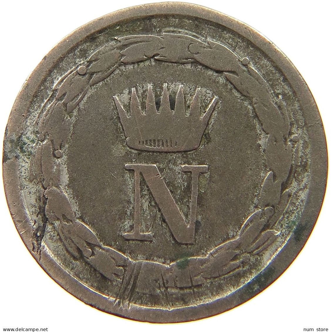 ITALY STATES NAPOLEON I. 10 CENTESIMI 1810 M Napoleon I. (1804-1814, 1815) #t072 0425 - Napoleonic