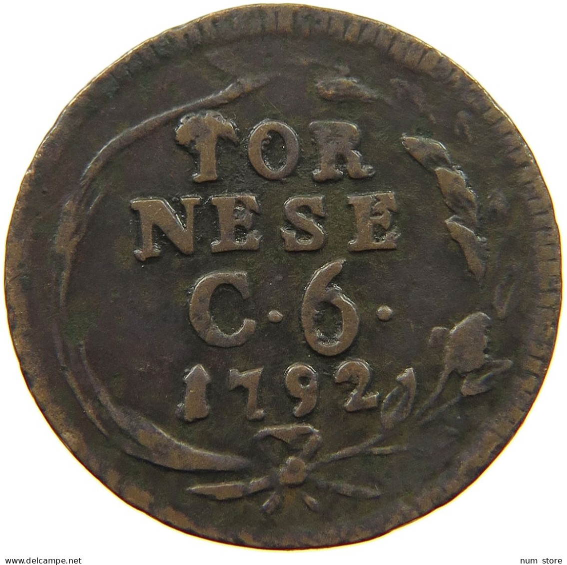 ITALY STATES NAPLES TORNESE 1792  #t084 0285 - Neapel & Sizilien