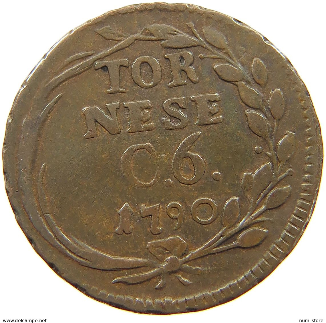 ITALY STATES NAPLES TORNESE 1790  #t100 0547 - Neapel & Sizilien