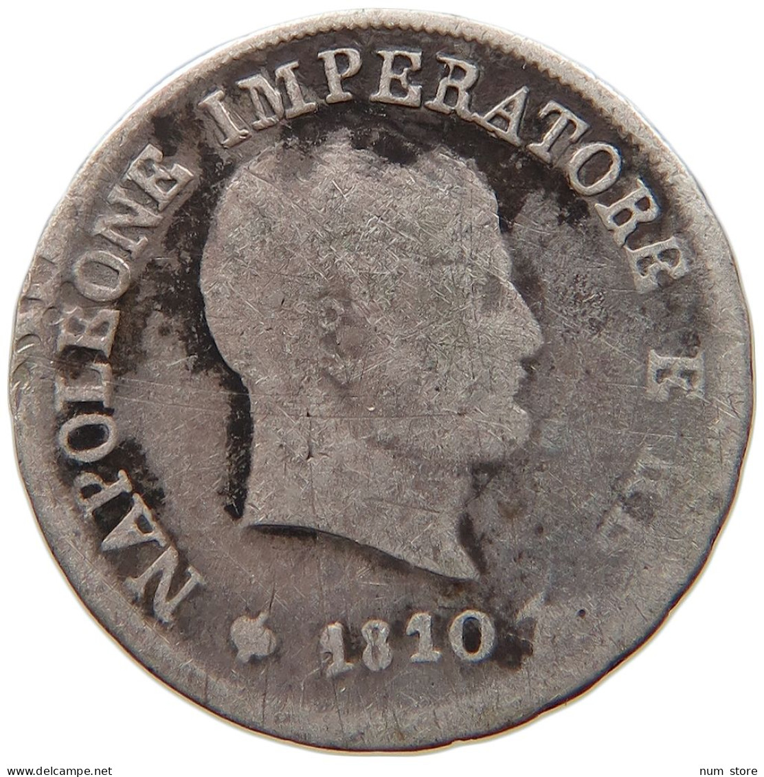 ITALY STATES NAPOLEON I. 10 SOLDI 1810 M Napoleon I. (1804-1814, 1815) #s004 0037 - Napoléonniennes