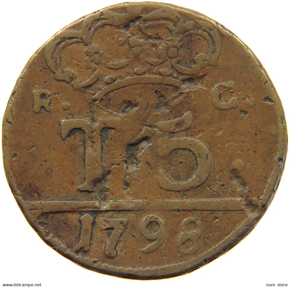 ITALY STATES NAPLES 5 TORNESI 1798 Ferdinando IV (I) Di Borbone, 1759-1816 #s017 0319 - Napels & Sicilië