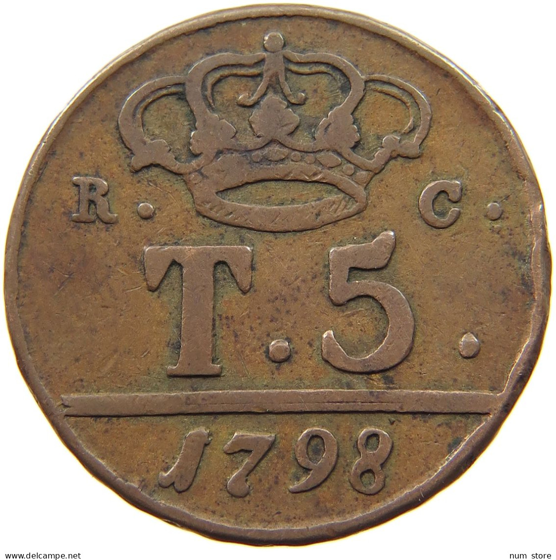 ITALY STATES NAPLES 5 TORNESI 1798  #t125 0567 - Napoli & Sicilia