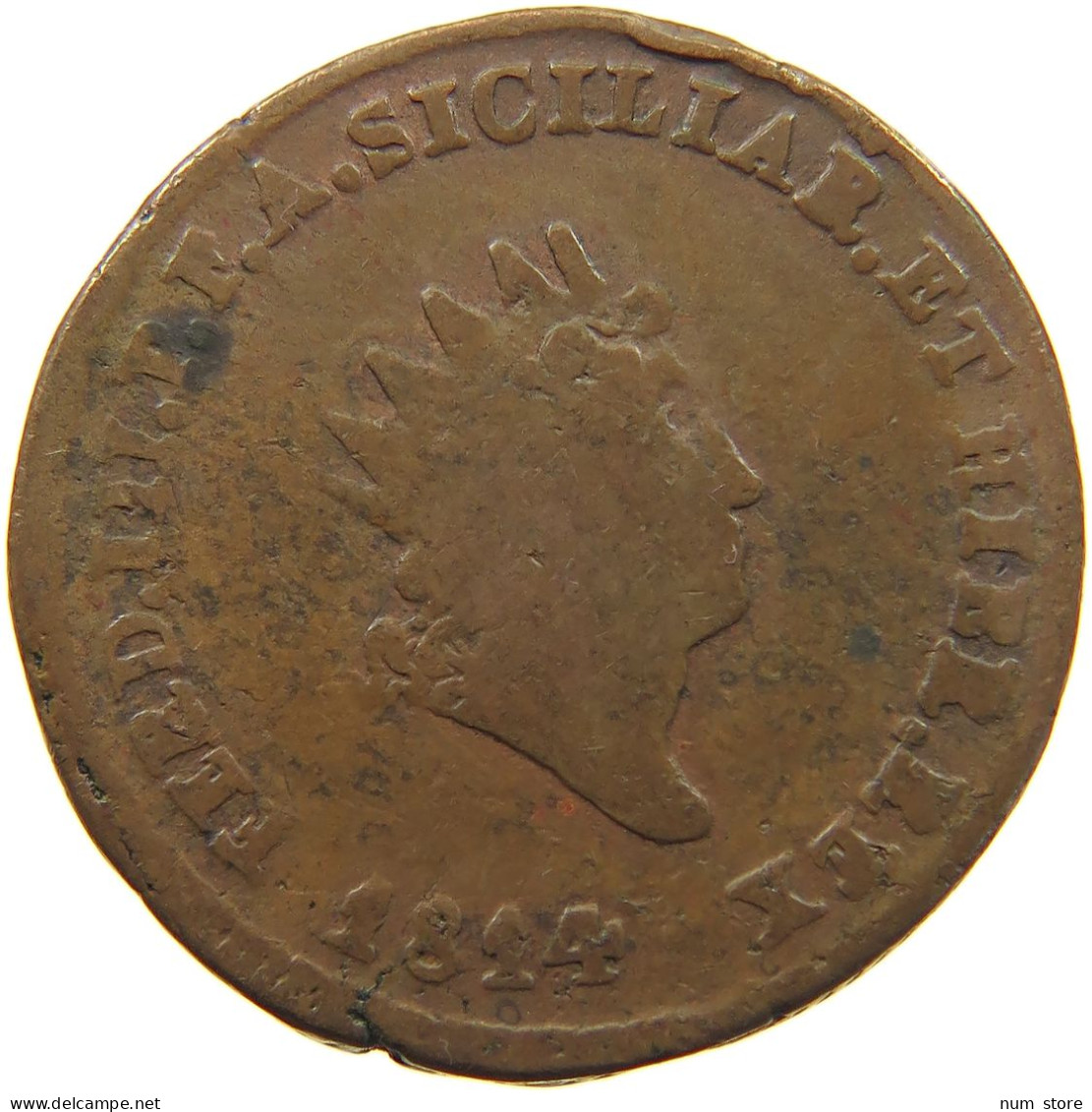 ITALY STATES NAPLES 5 GRANI 1814  #t002 0099 - Napels & Sicilië