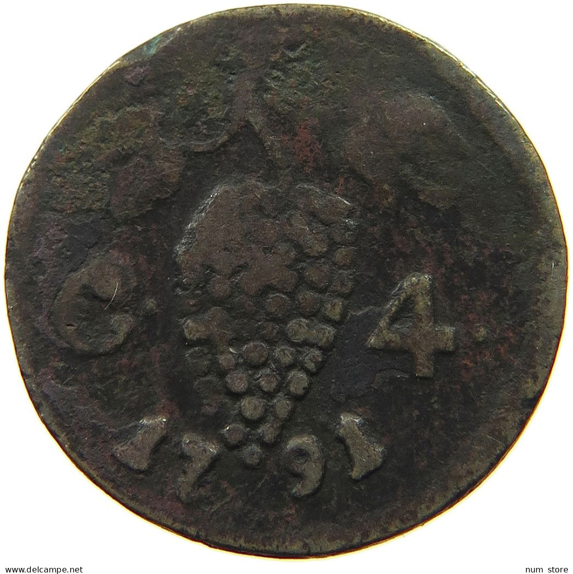 ITALY STATES NAPLES 4 CAVALLI 1791  #t061 0425 - Neapel & Sizilien