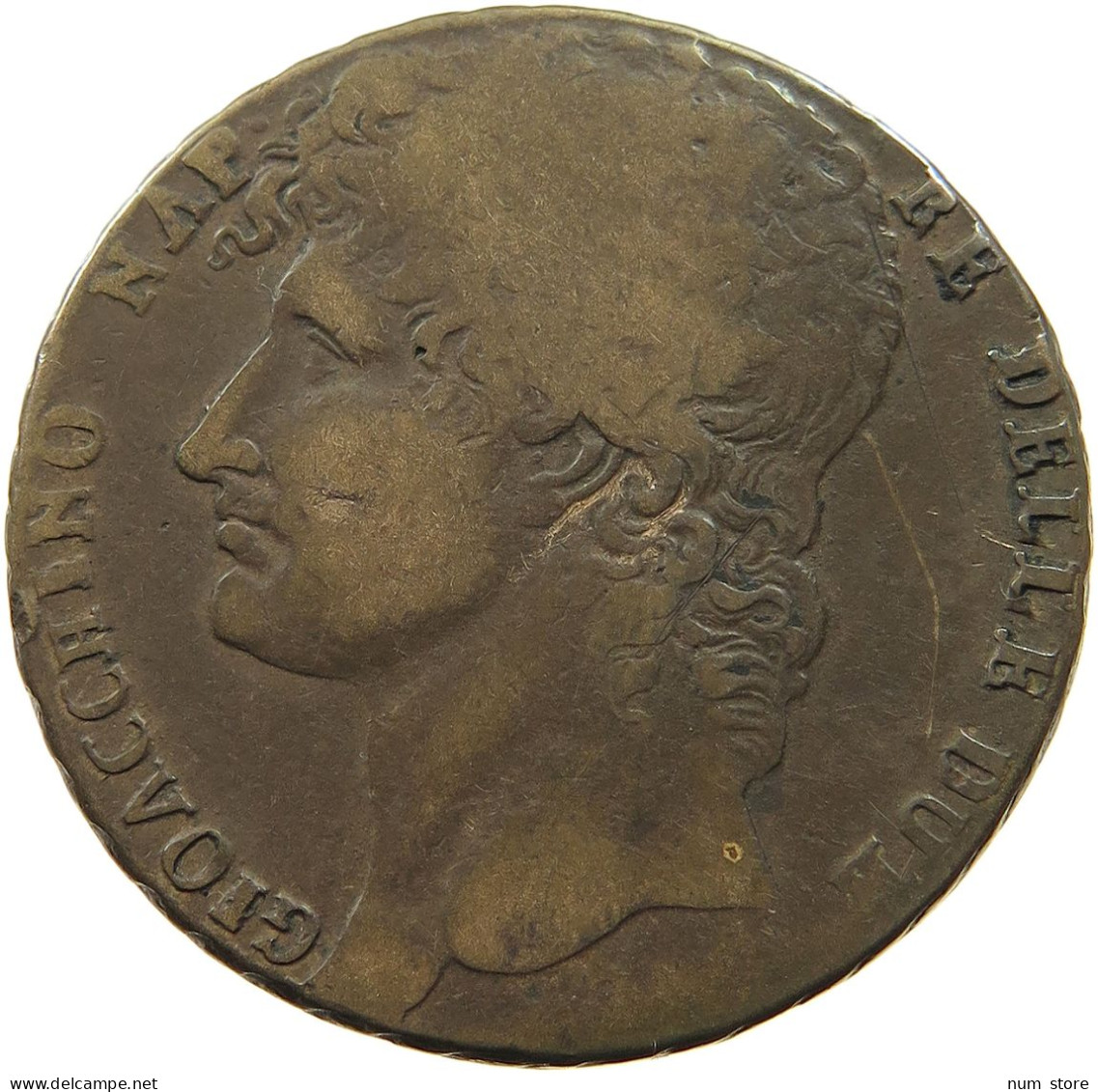 ITALY STATES NAPLES 3 GRANA 1810 JOACHIM MURAT #t061 0319 - Naples & Sicile