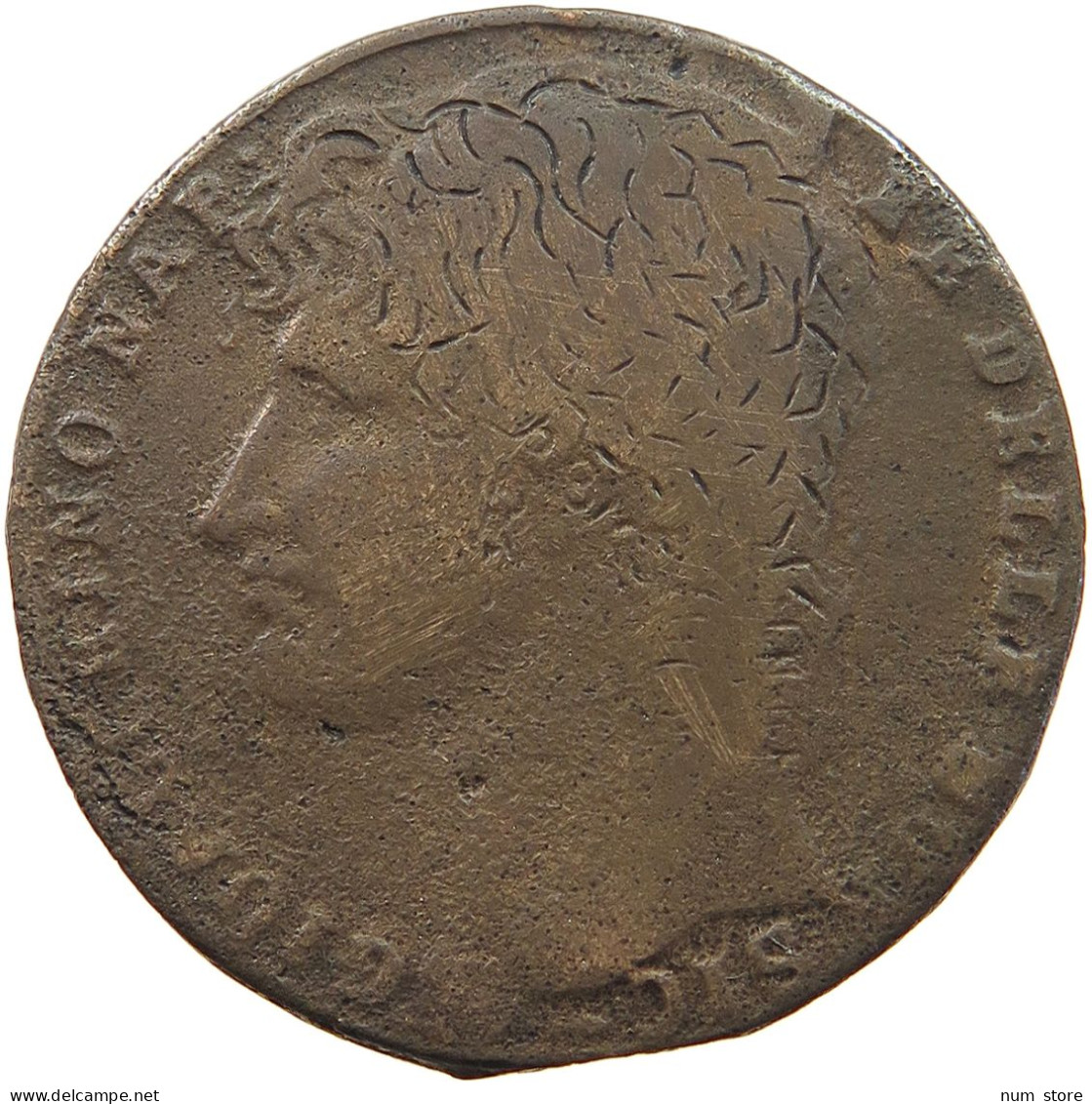 ITALY STATES NAPLES 3 GRANA 1810 JOACHIM MURAT #t084 0209 - Neapel & Sizilien