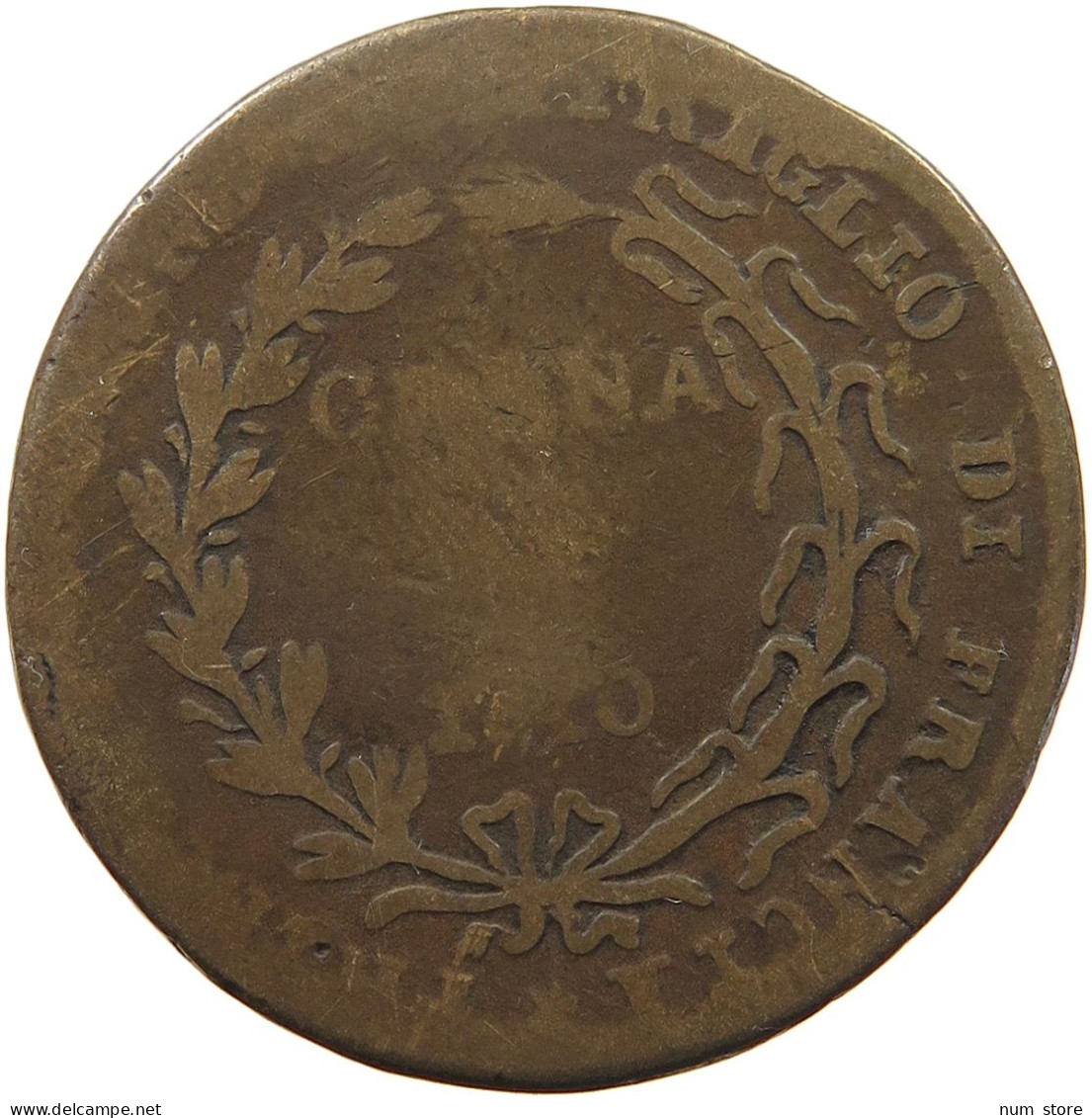 ITALY STATES NAPLES 3 GRANA 1810  #t077 0565 - Neapel & Sizilien