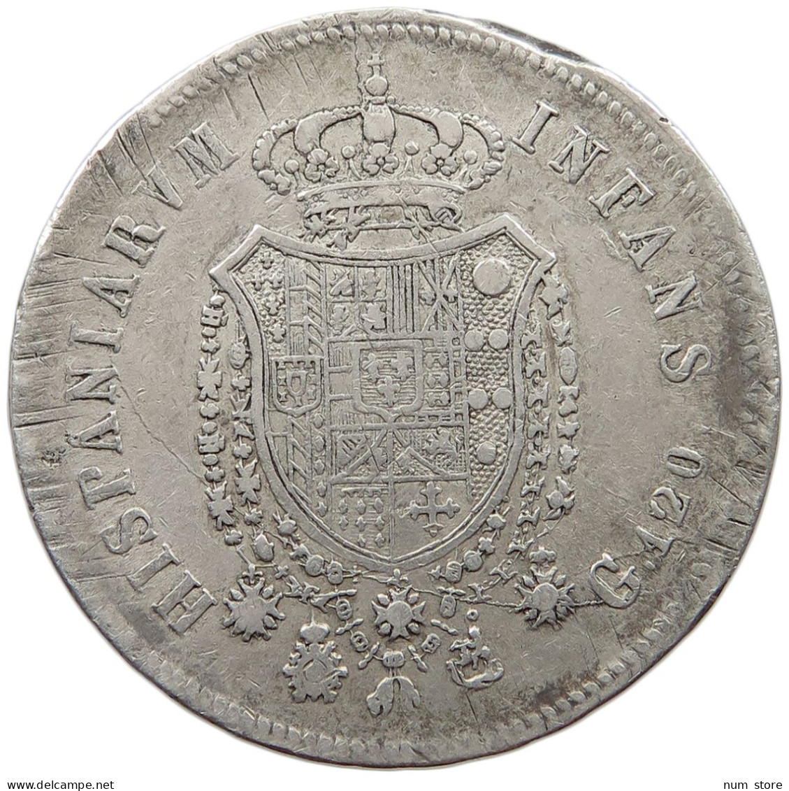 ITALY STATES NAPLES 120 GRANA 1818 FERDINAND I. #t147 0077 - Napels & Sicilië