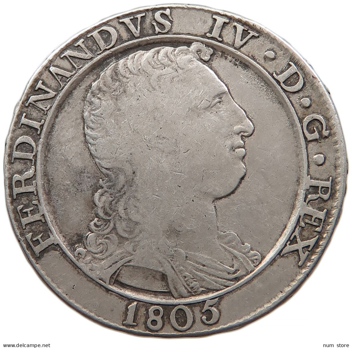 ITALY STATES NAPLES 120 GRANA 1805 Ferdinando IV (I) Di Borbone, 1759-1816 #t012 0057 - Neapel & Sizilien