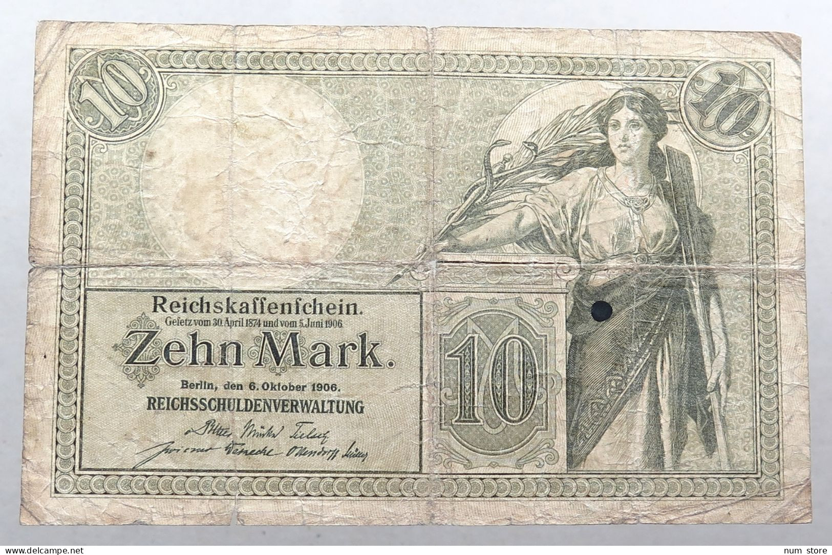 KAISERREICH 10 MARK 1906  #alb052 0803 - 10 Mark