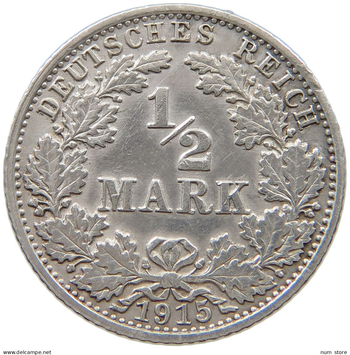 KAISERREICH 1/2 MARK 1915 G  #a091 0221 - 1/2 Mark