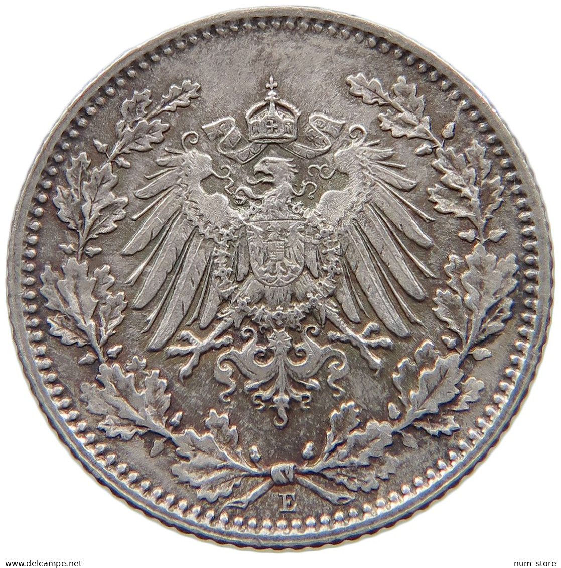 KAISERREICH 1/2 MARK 1916 E  #a081 0809 - 1/2 Mark