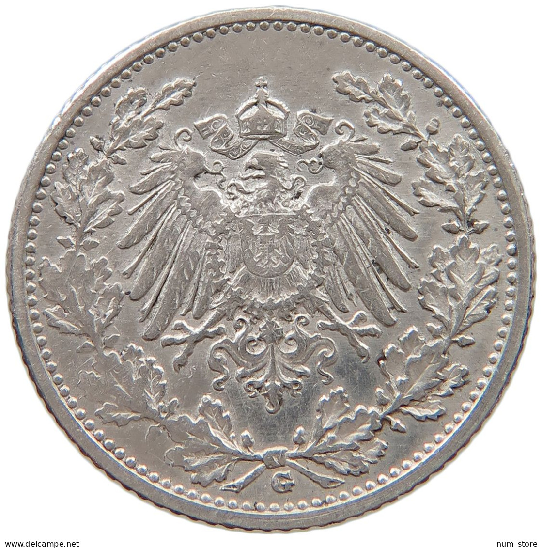 KAISERREICH 1/2 MARK 1915 G  #a064 0147 - 1/2 Mark