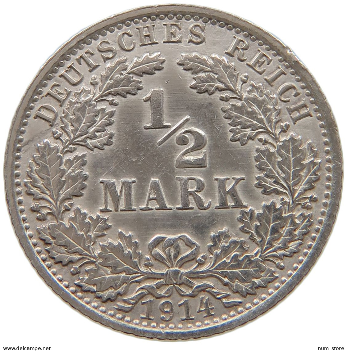 KAISERREICH 1/2 MARK 1914 A  #a073 0367 - 1/2 Mark