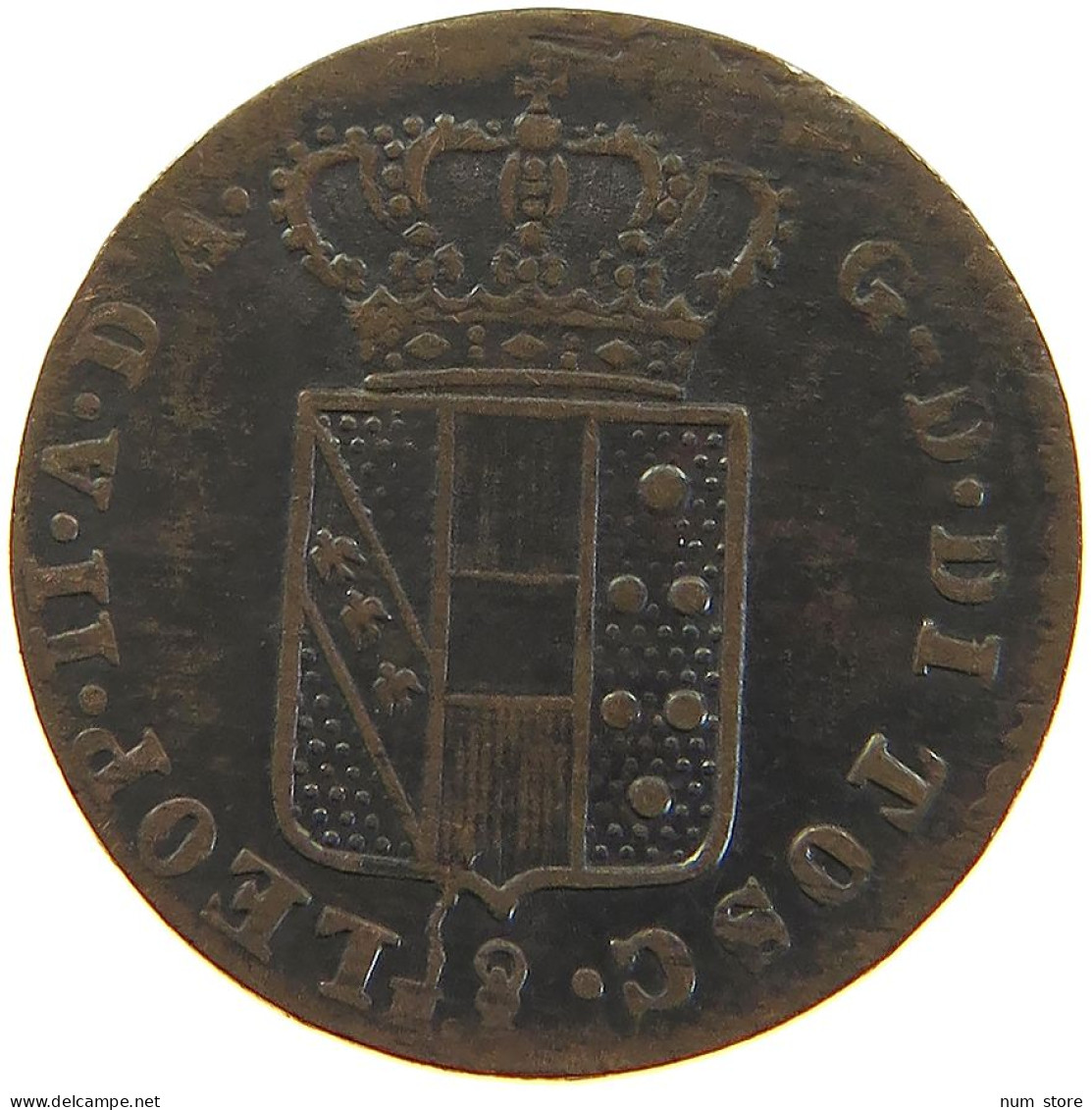ITALY STATES TUSCANY QUATTRINO 1844 Leopoldo II Di Lorena (1824-1859) #t017 0027 - Tuscan