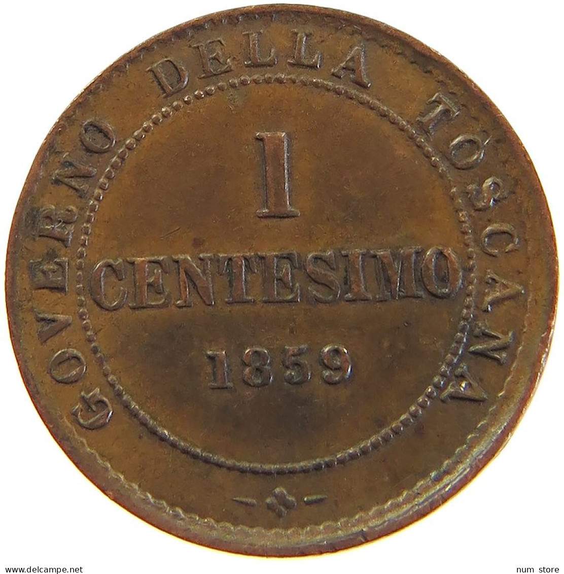 ITALY STATES TUSCANY CENTESIMO 1859 Vittorio Emanuele II. 1859/1861-1878 #t017 0029 - Toscana