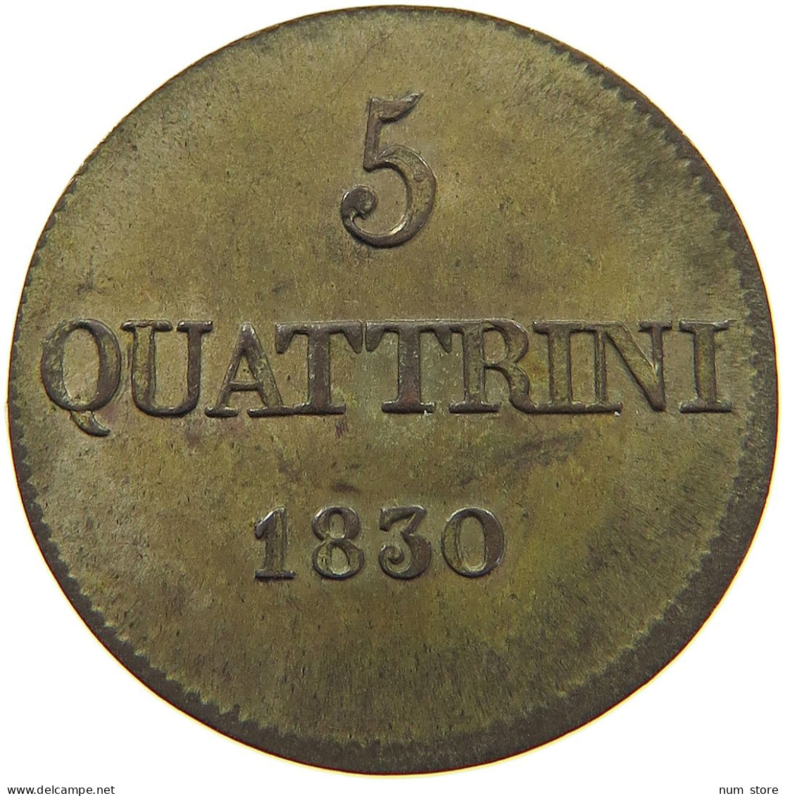 ITALY STATES TUSCANY 5 QUATTRINI 1830  #t117 1085 - Tuscan