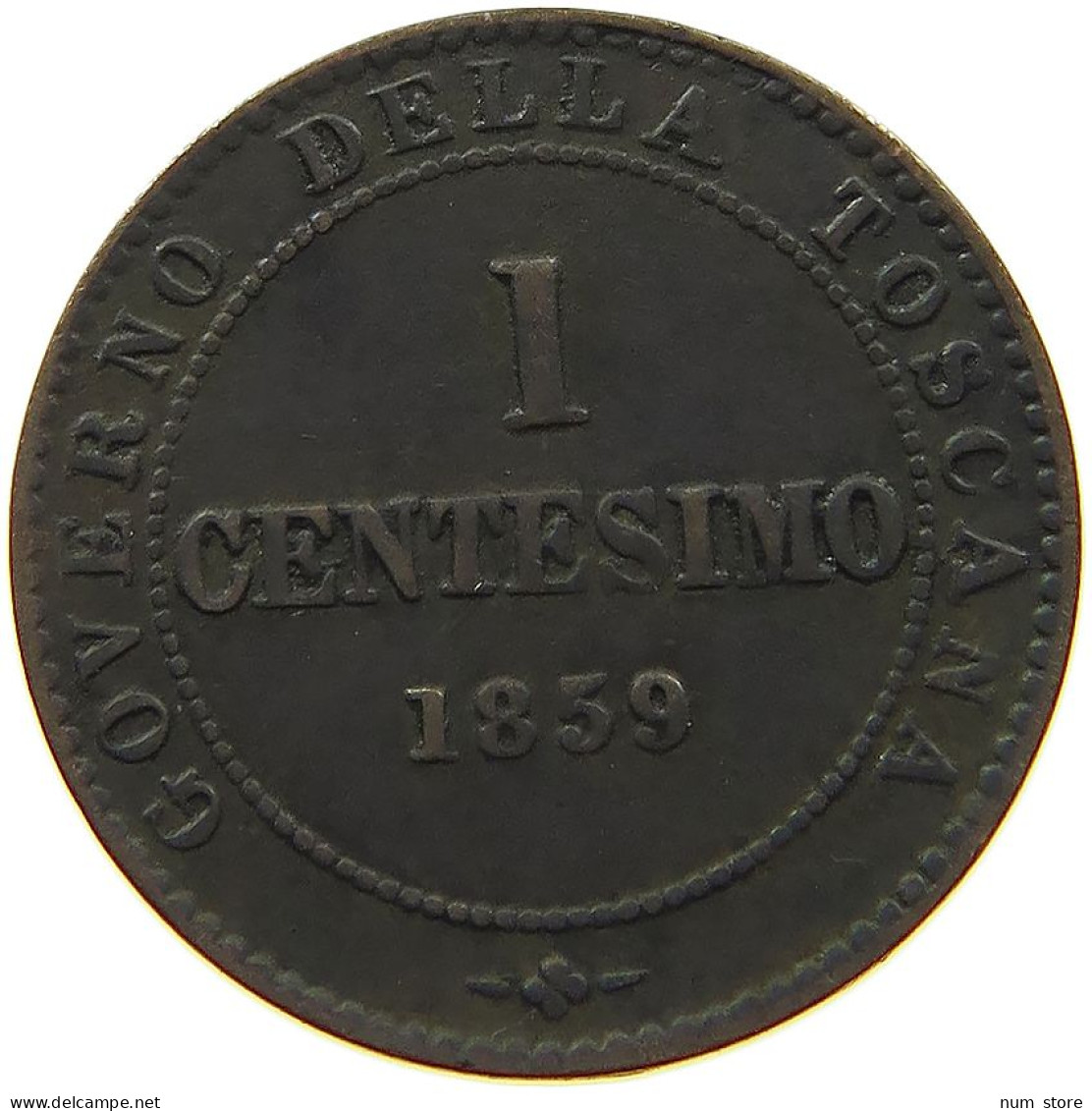 ITALY STATES TUSCANY CENTESIMO 1859  #t146 0463 - Tuscan