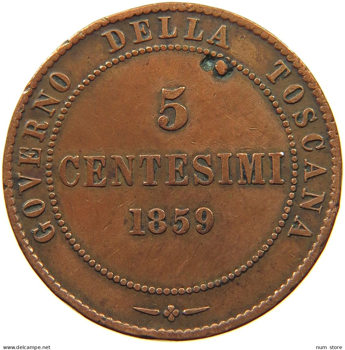 ITALY STATES TUSCANY 5 CENTESIMI 1859  #t092 0195 - Toskana