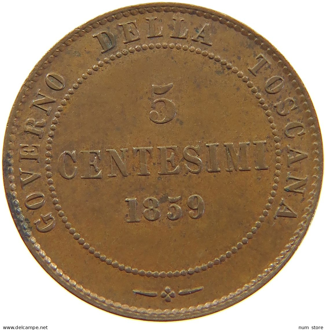 ITALY STATES TUSCANY 5 CENTESIMI 1859  #c046 0113 - Toscana