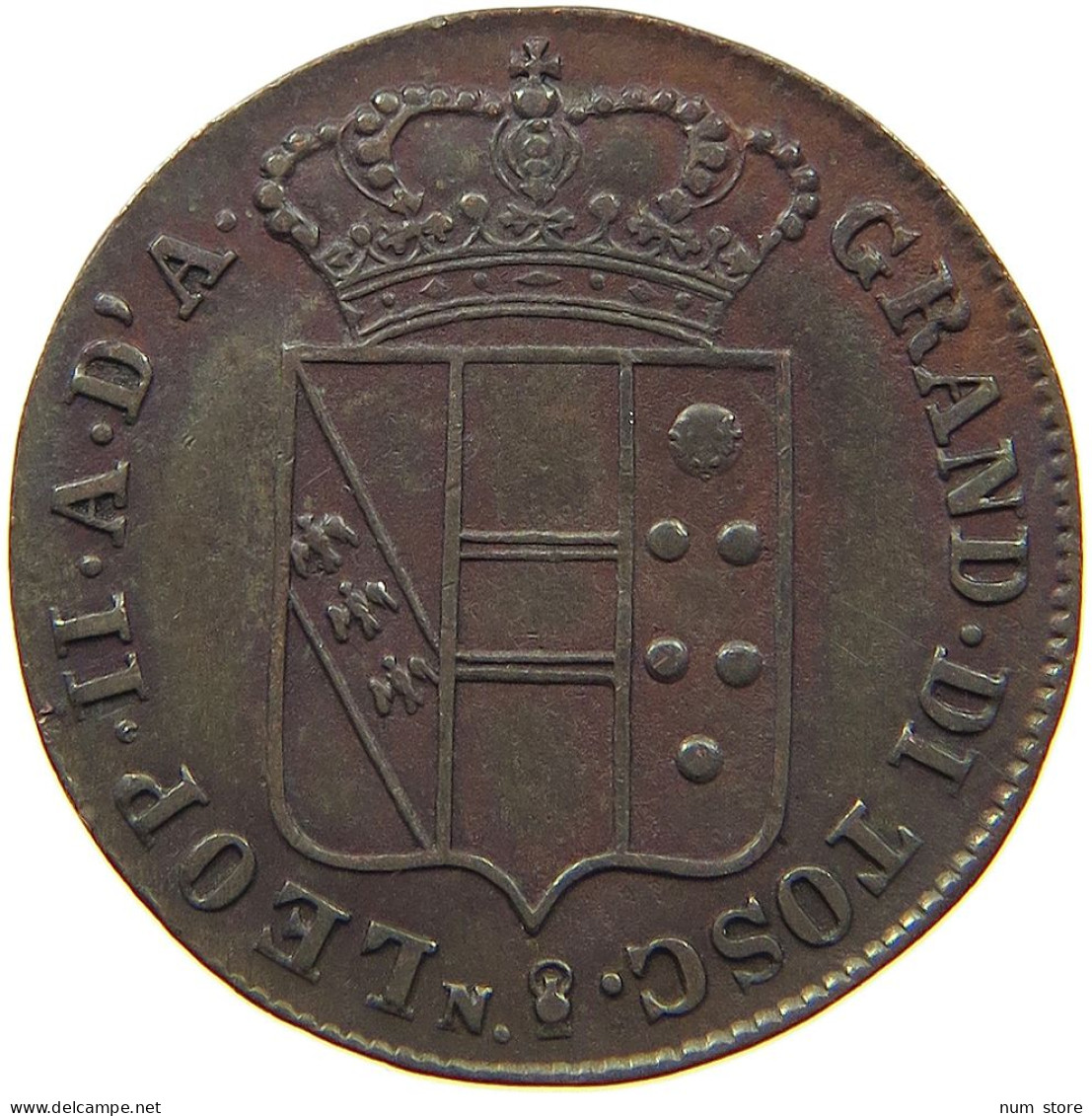 ITALY STATES TUSCANY 3 QUATTRINI 1843  #t073 0377 - Toscane