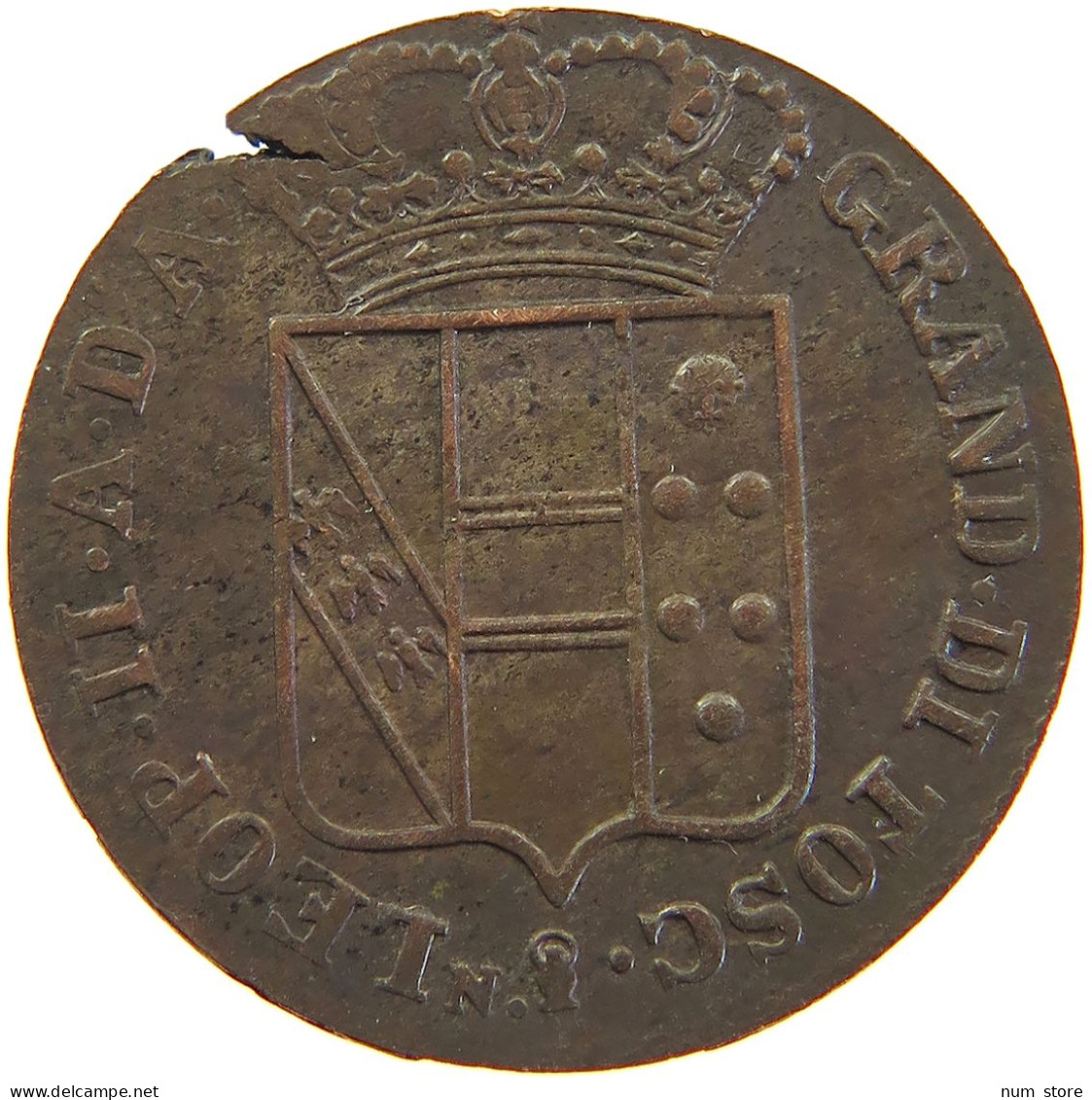 ITALY STATES TUSCANY 3 QUATTRINI 1853 Leopoldo II Di Lorena (1824-1859) #t016 0363 - Toscana